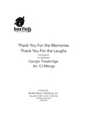 Thank You For the Memories, Thank You For the Laughs for Steelband Carolyn Trowbridge Arr. Menge